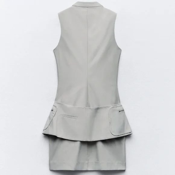 ZARA BELTED SHORT DRESS WITH POCKETS - Picture 4 of 11